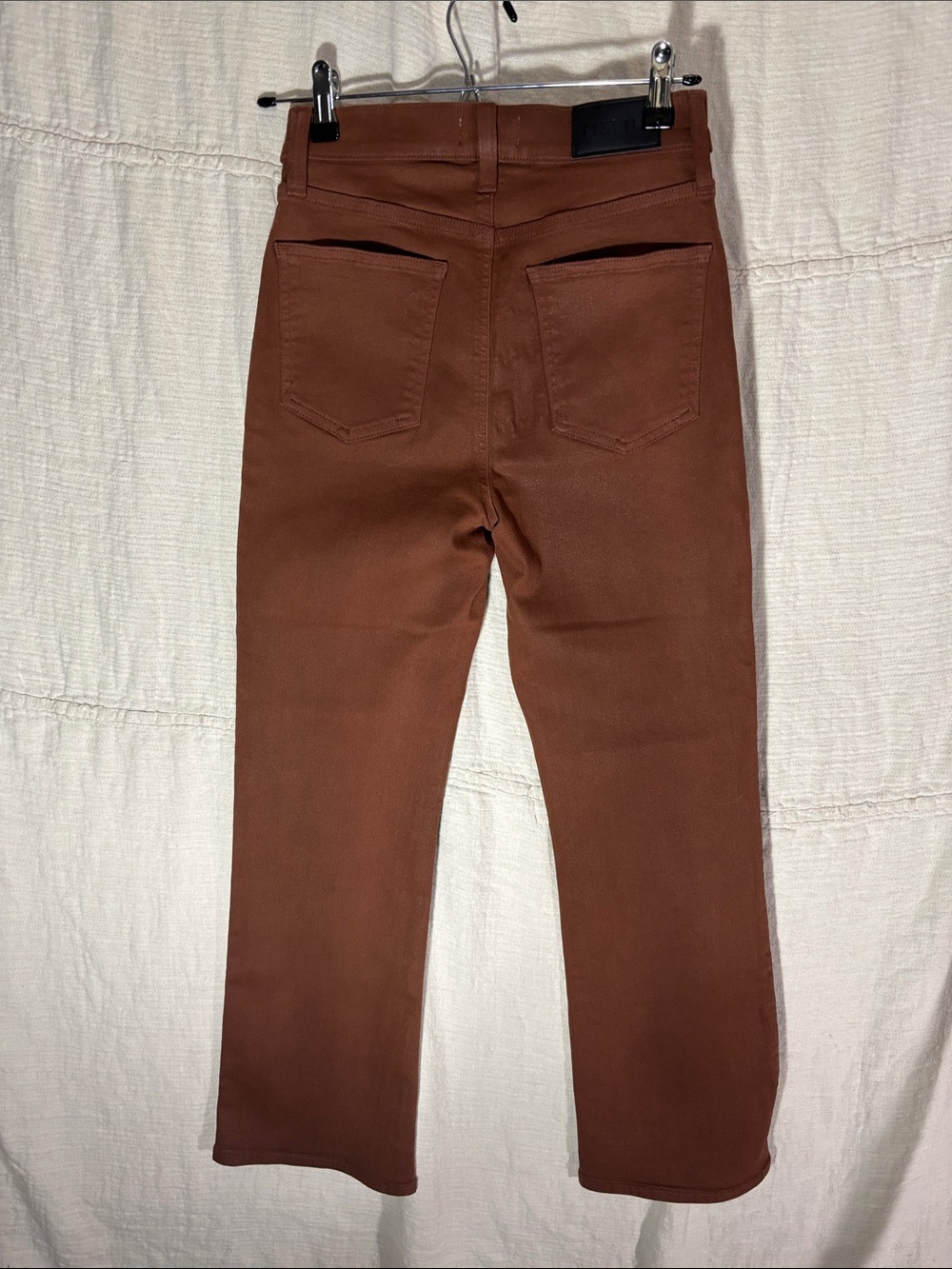 PISTOLA Lennon High Rise Crop Bootcut Jeans Rosslyn Brown Size 26 Stretch - Picture 7 of 9